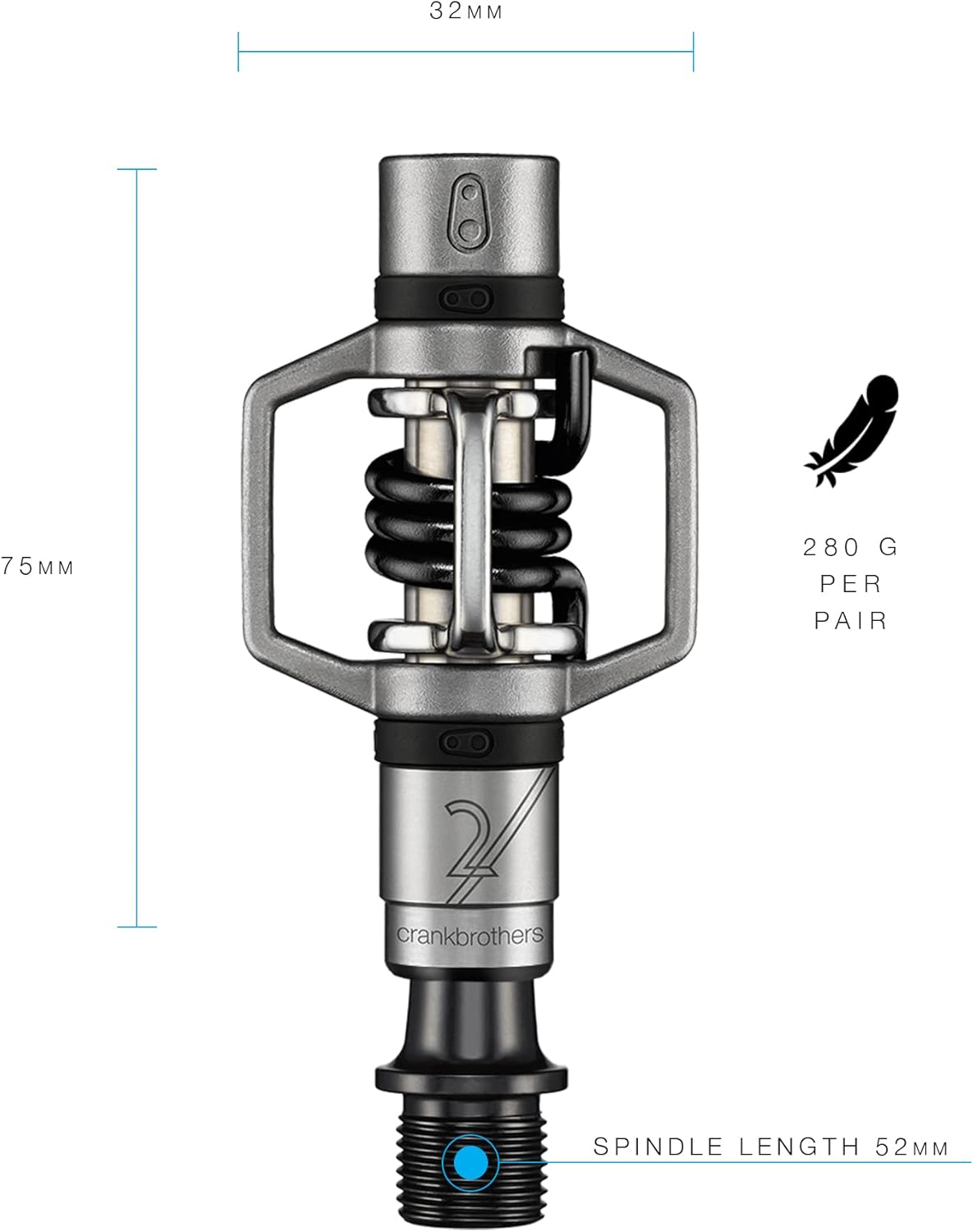 Crankbrothers Eggbeater 11 Titanium Road Bike Pedals, Gold, Lightweight, Unisex Adult