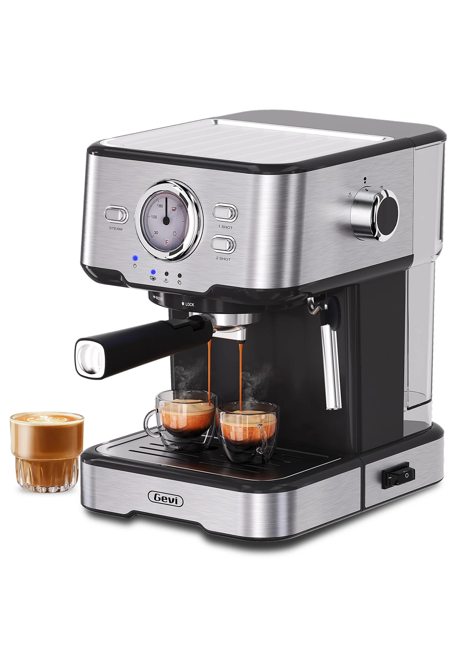 Gevi Espresso Machine with Milk Frother Steam Wand
