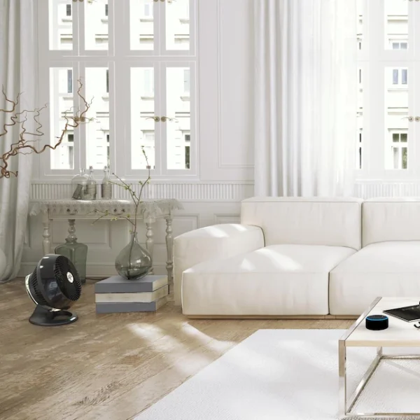 10.4-in 4-Speed Indoor Black Stand Fan