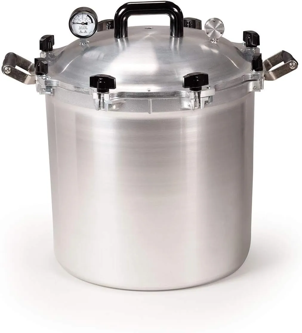 All American 1930 21.5qt Pressure Cooker & Canner, Aluminum, Metal-to-Metal Seal, Gas & Electric Compatible, Made in USA