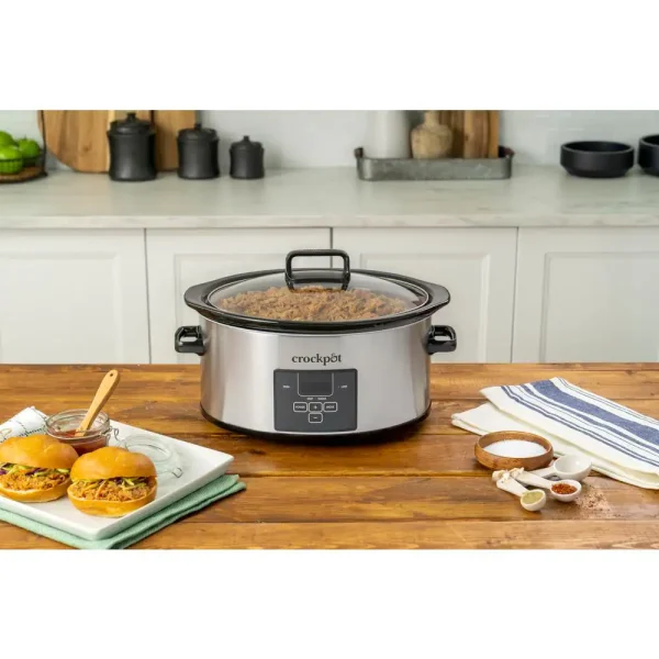2125187 6-qt. Stainless Steel Choose-a-Crock Programmable Slow Cooker