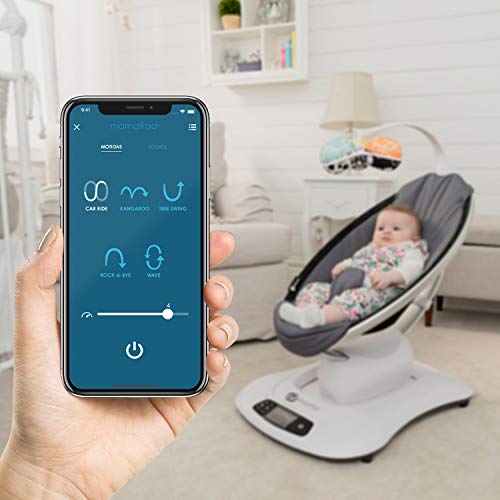 4moms? mamaRoo 4 Multi-MotionTM Baby Swing, Bluetooth Baby Rocker with 5 Unique Motions