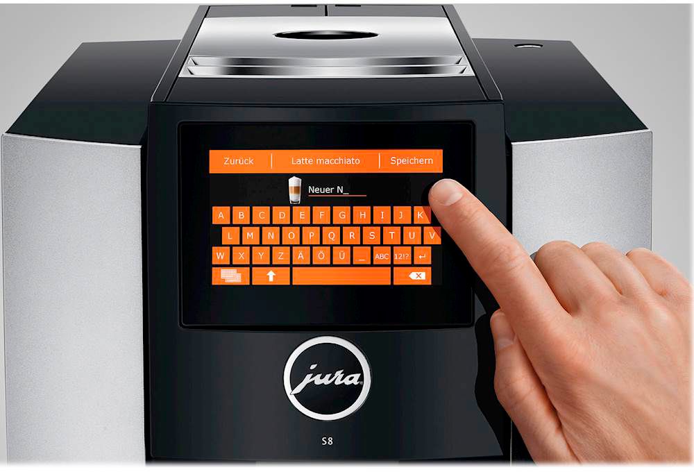 Jura - S8 Espresso Machine with 15 bars of pressure and Milk Frother - Moonlight Silver