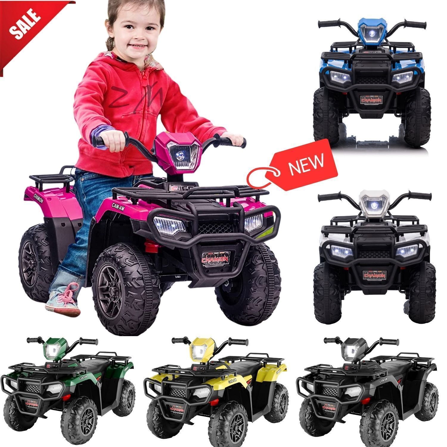 12V Electric Kids Ride On Car ATV 4-Wheeler Quad w/ Music LED Light Gift NEW！