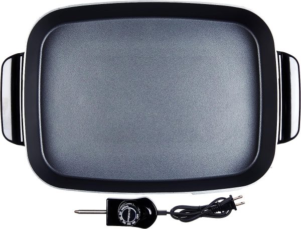 06858 Slimline Skillet with Glass Cover Electric, 16 Inch, Black