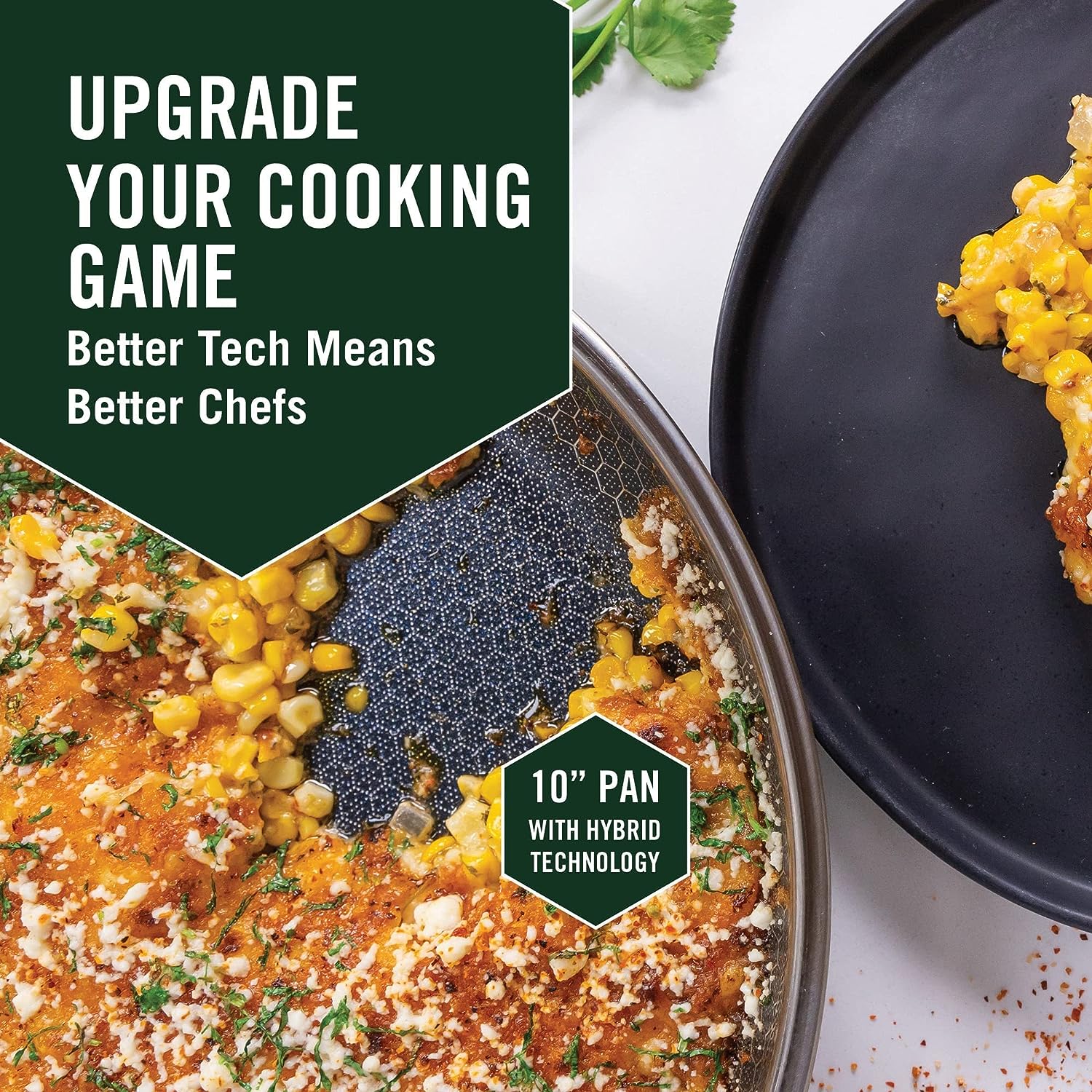 10 Inch Hybrid Nonstick Frying Pan, Dishwasher and Oven Friendly, Compatible with All Cooktops