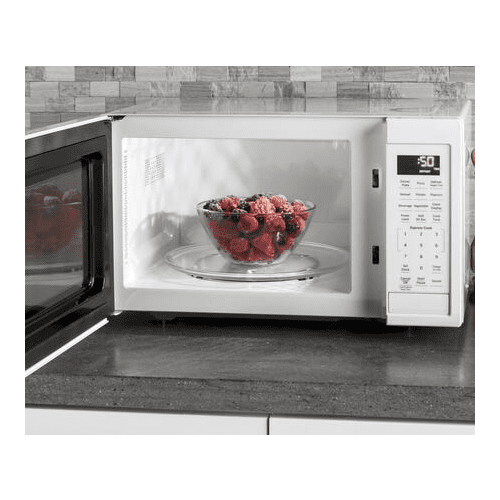 0.9 Cubic Foot Capacity Countertop Microwave Oven, White, JES1095DMWW