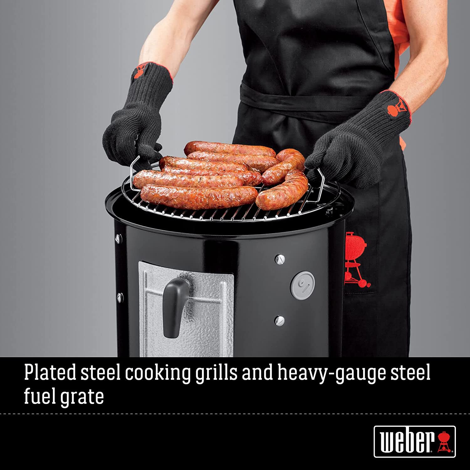 14-inch Smokey Mountain Cooker, Charcoal Smoker,Black