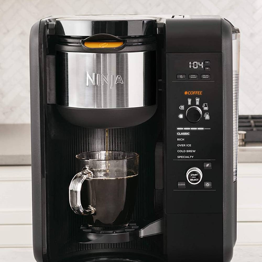 Ninja Hot & Cold Brewed System, Auto-iQ Tea and Coffee Maker With Glass Carafe