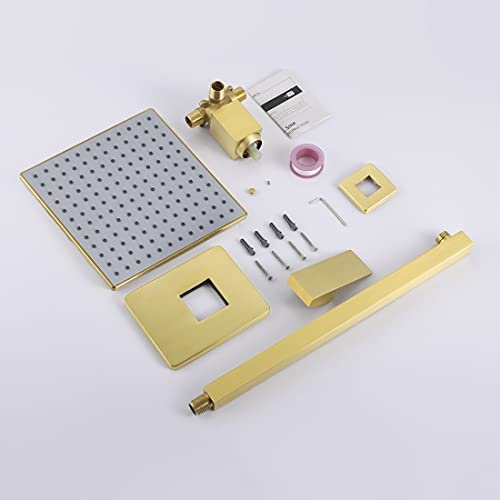 KES Black Shower Faucet Shower Valve Rain Shower