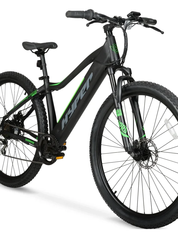 Hyper Bicycles 29′′ 36V Electric Mountain Bike for Adults, Pedal-Assist, 250W E-Bike Motor, Black
