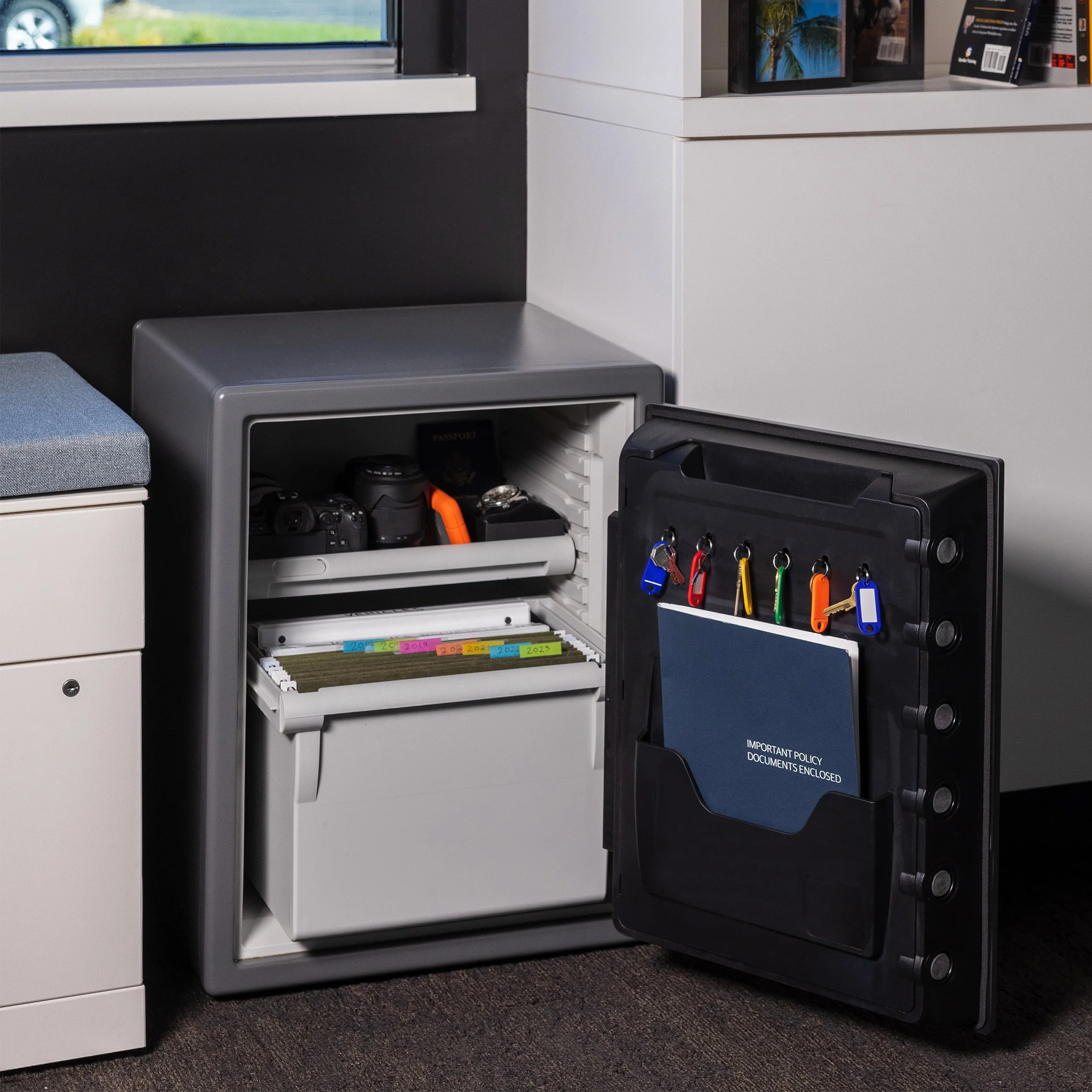 SentrySafe SFW205DPB Fire and Water-Resistant Safe with Dial Lock, 2.0 cu. ft.