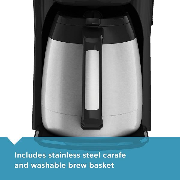 12-Cup Thermal Coffeemaker, Black/Silver, CM2035B