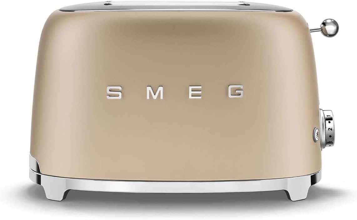 2 Slice Retro Toaster (Matte Champagne)