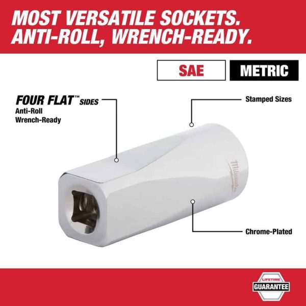 1/2 in. Drive SAE/Metric Ratchet and Socket Mechanics Tool Set with 1/2 in. Drive 18 in. Extended Ratchet (48-Piece)