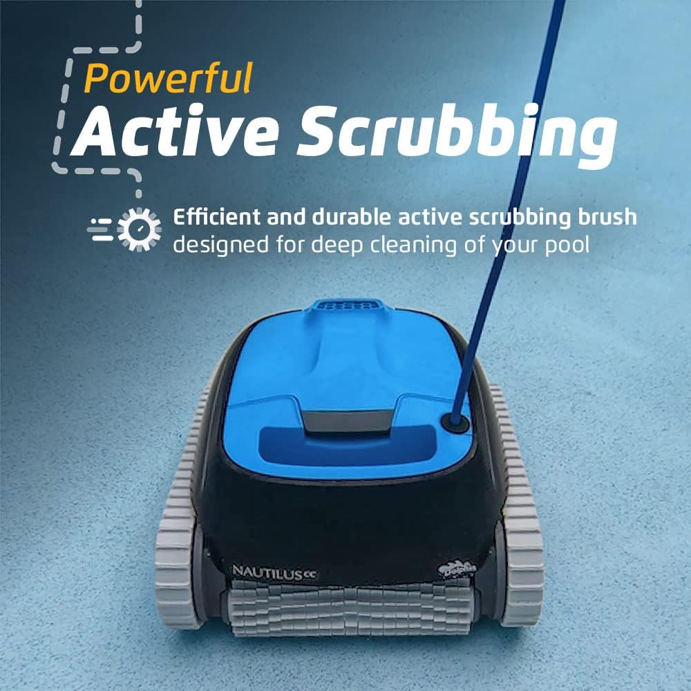 Dolphin Nautilus CC Robotic Pool Vacuum Cleaner All Pools up to 33 FT - Wall Climbing Scrubber Brush