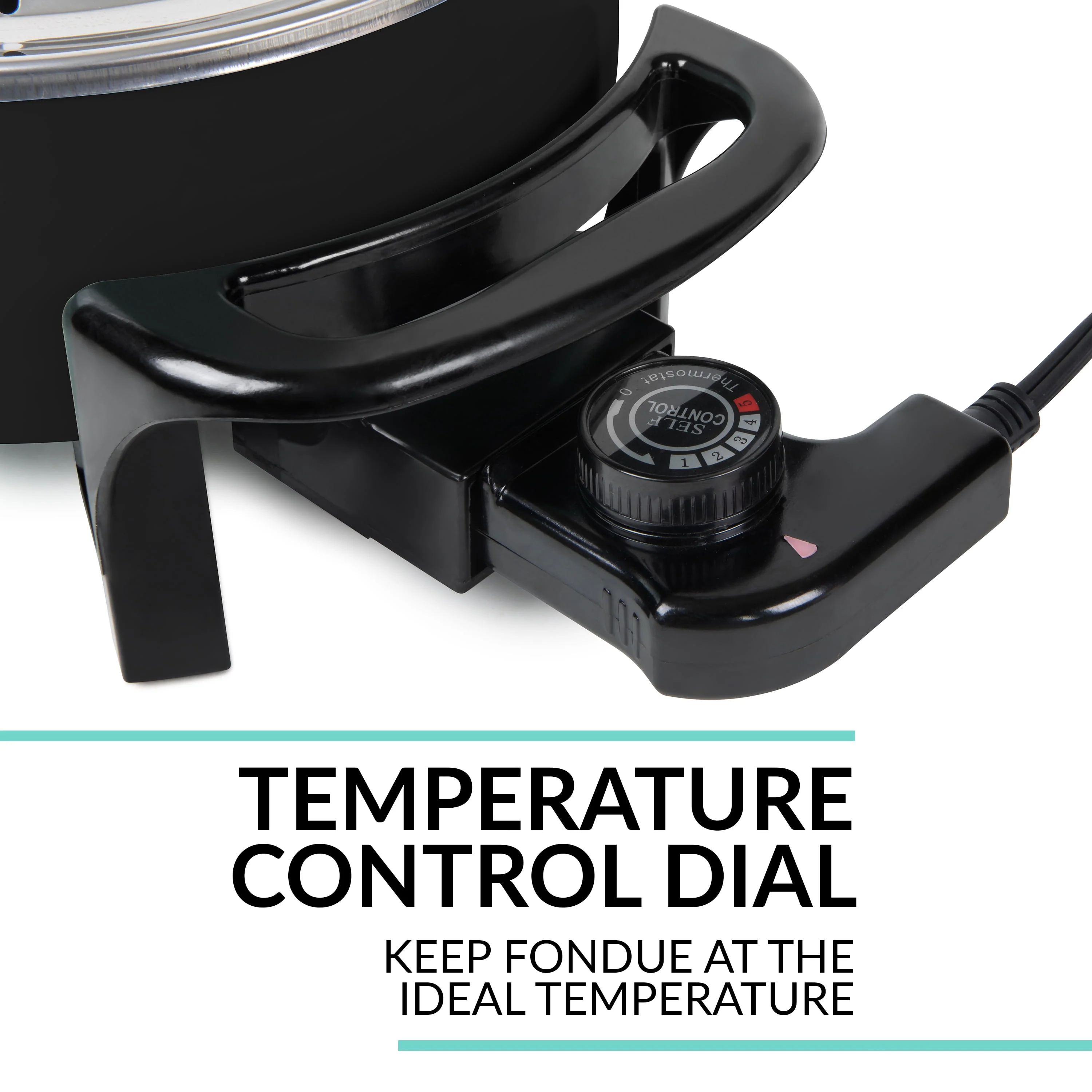 Nostalgia 12-Cup Electric Fondue Pot, Black