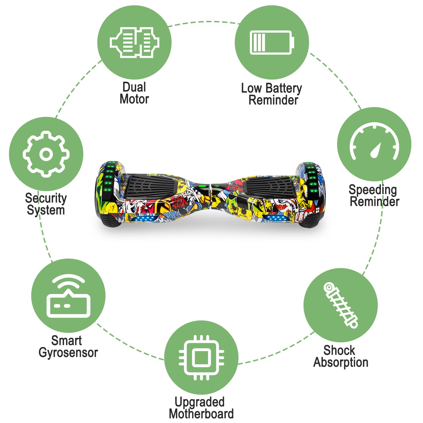 UNI SUN Hoverboard Attachment Balancing Hoverboards
