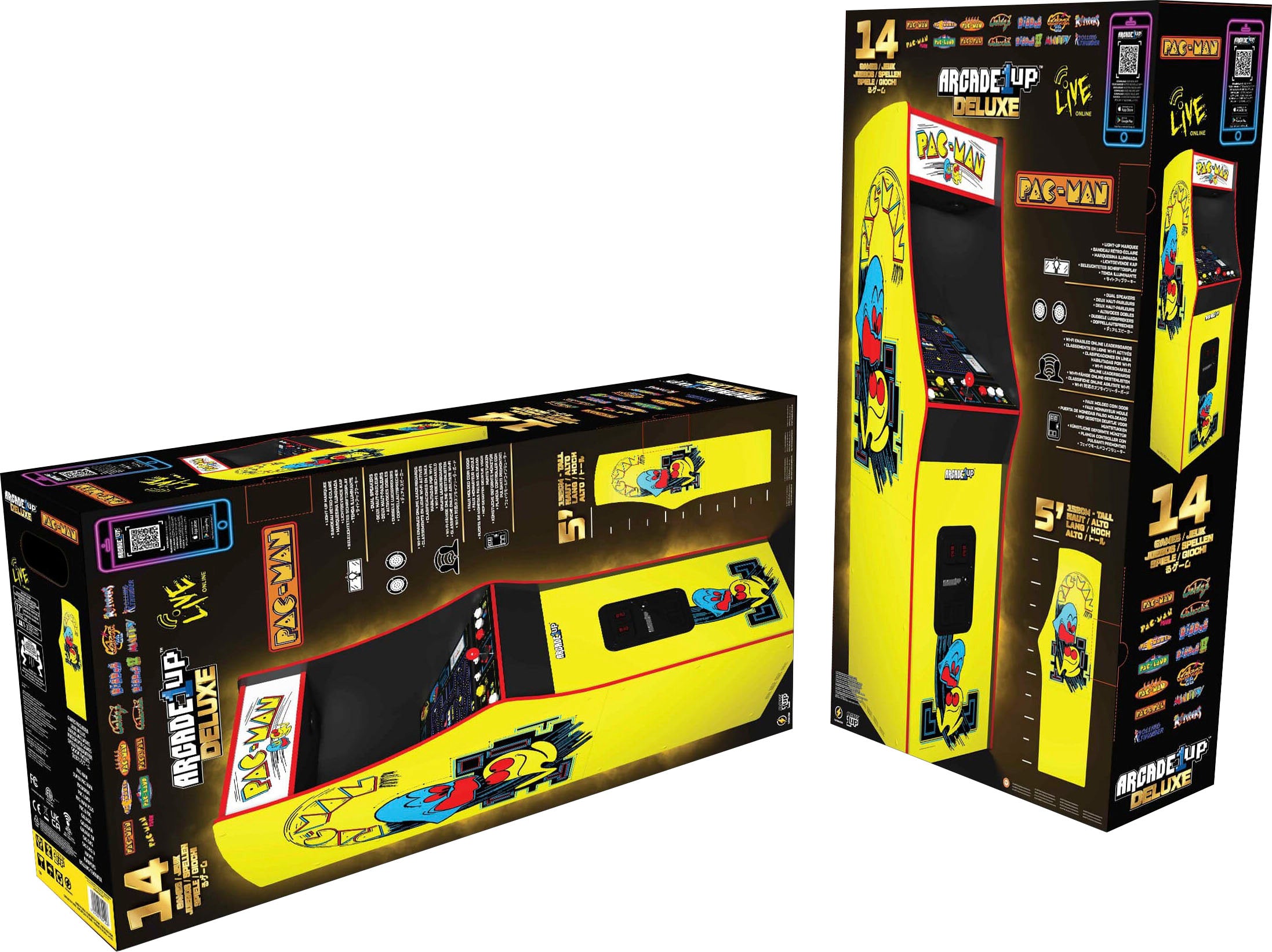 Arcade1Up - PAC-MAN Deluxe Arcade Machine - Yellow
