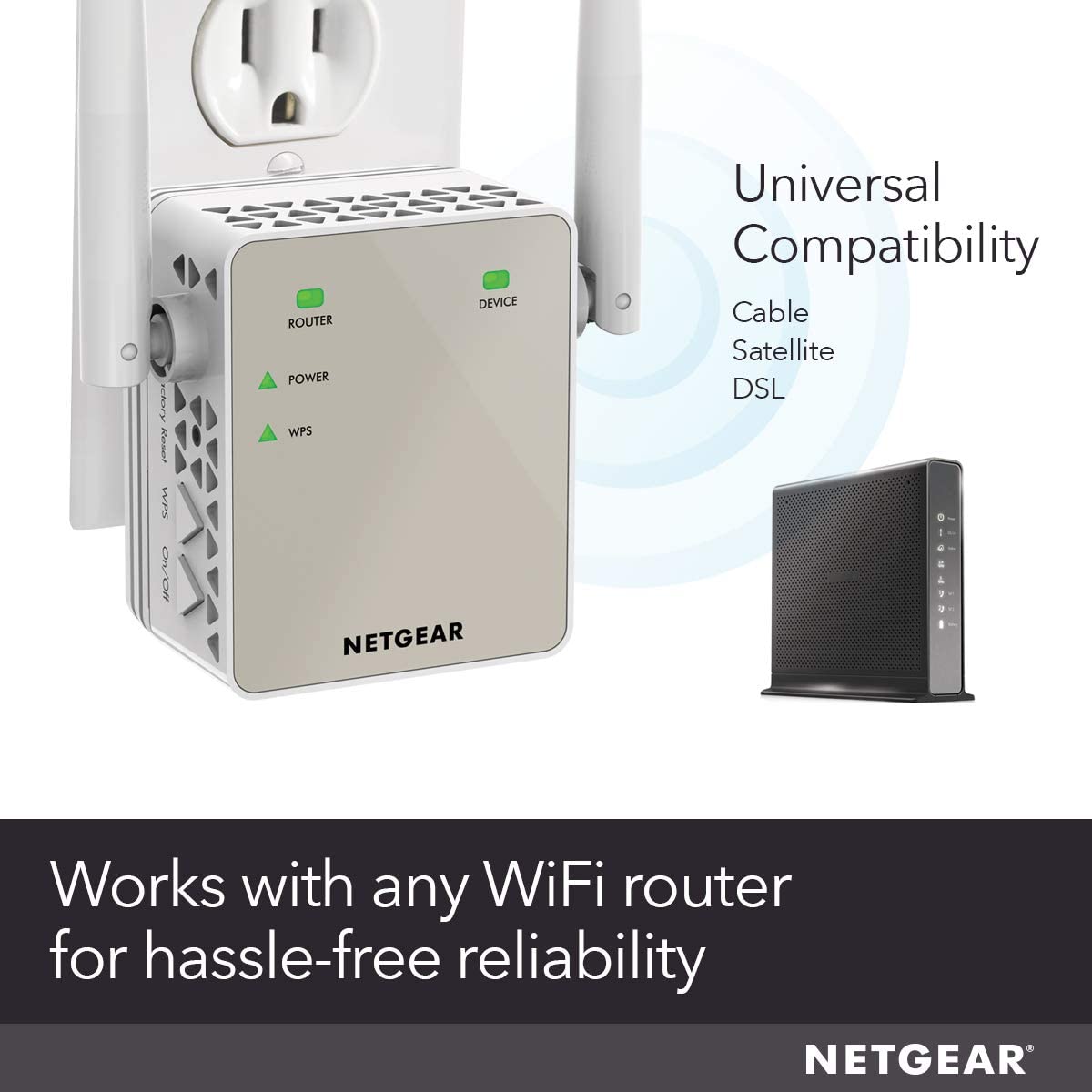 NETGEAR Wi-Fi Range Extender EX6120 - Coverage Up to 1500 Sq Ft and 25 Devices with AC1200 Dual Band Wireless Signal Booster & Repeater (Up to 1200Mbps Speed)