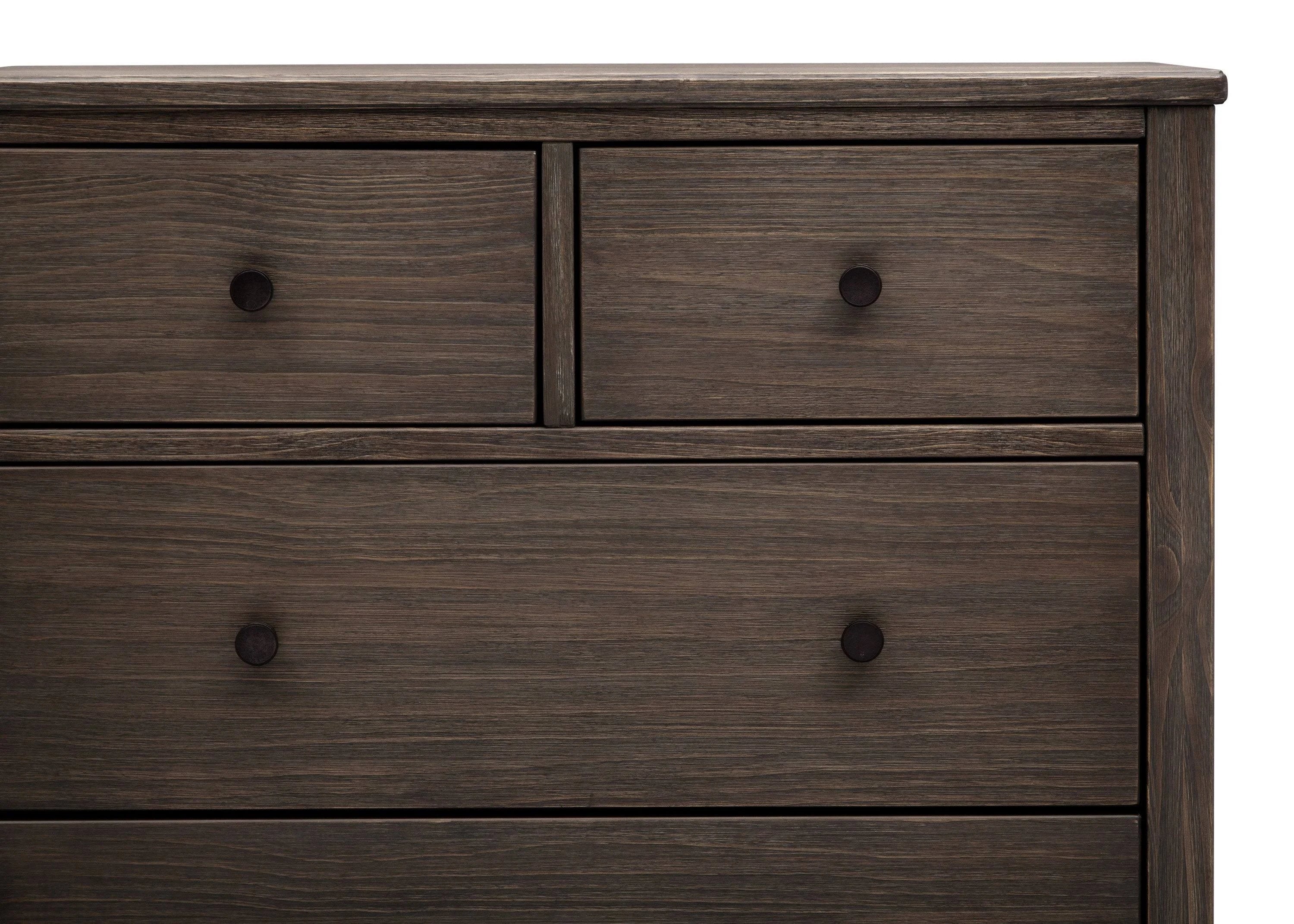 Simmons Kids Monterey 4-Drawer Dresser with Changing Top and Interlocking Drawers, Rustic Grey