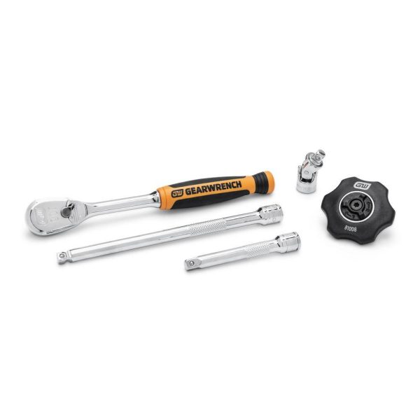 1008066261 1/4 in. Drive 90-Tooth 6-Point Standard and Deep SAE/Metric Mechanics Tool Set (52-Piece)