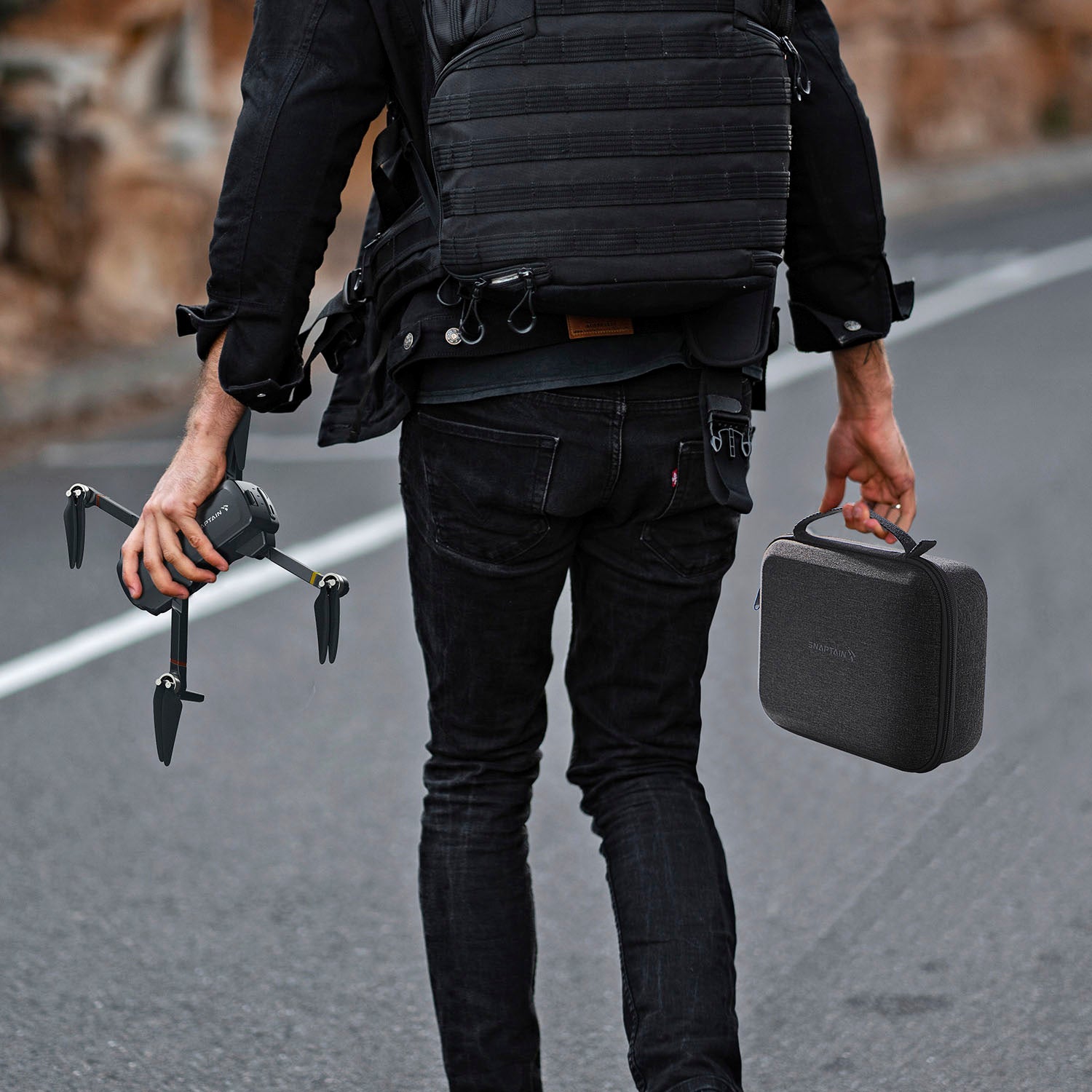 Snaptain - P30 4K Drone with Camera GPS and Remote Controller - Grey