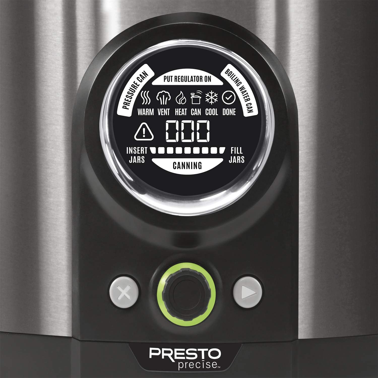 Presto 12-Quart Programmable Electric Pressure Canner, Stainless Steel, Black Finish
