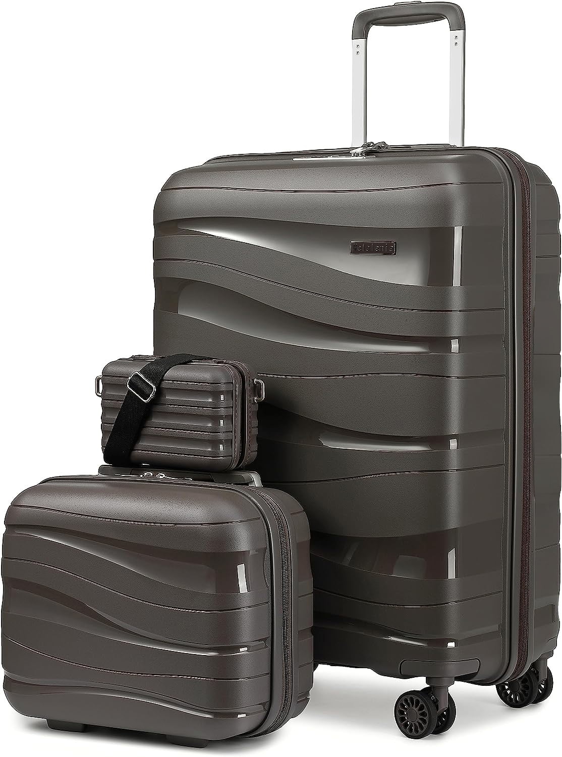 Melalenia - 5 Luggage Sets PP Hardside Spinner Luggage - (Expandable Carry-on Suitcase20