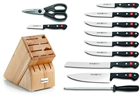 Wusthof 1095070703 Gourmet Knife Block Set, 7-Piece, Black
