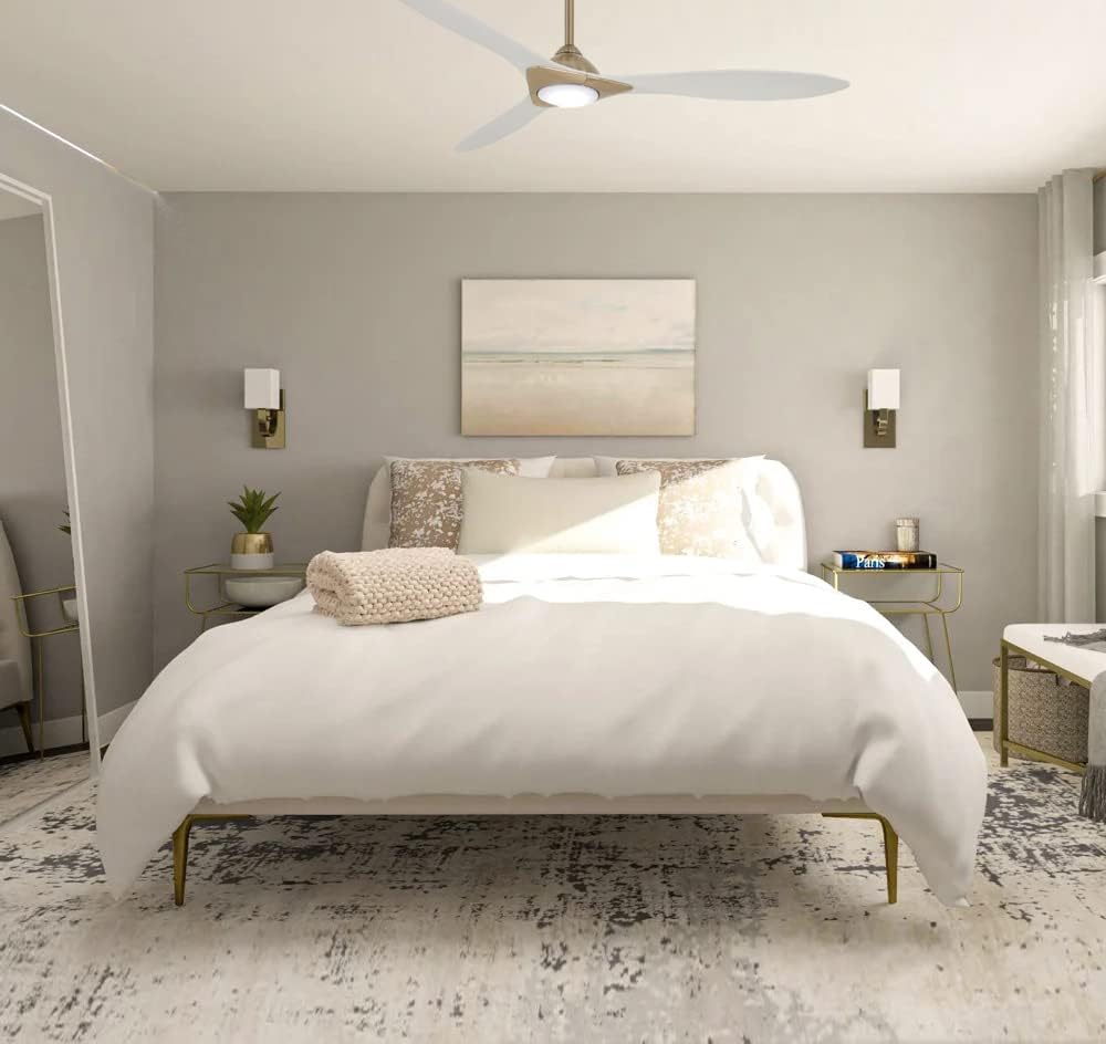 Ceiling Fan (Soft Brass/Flat White)