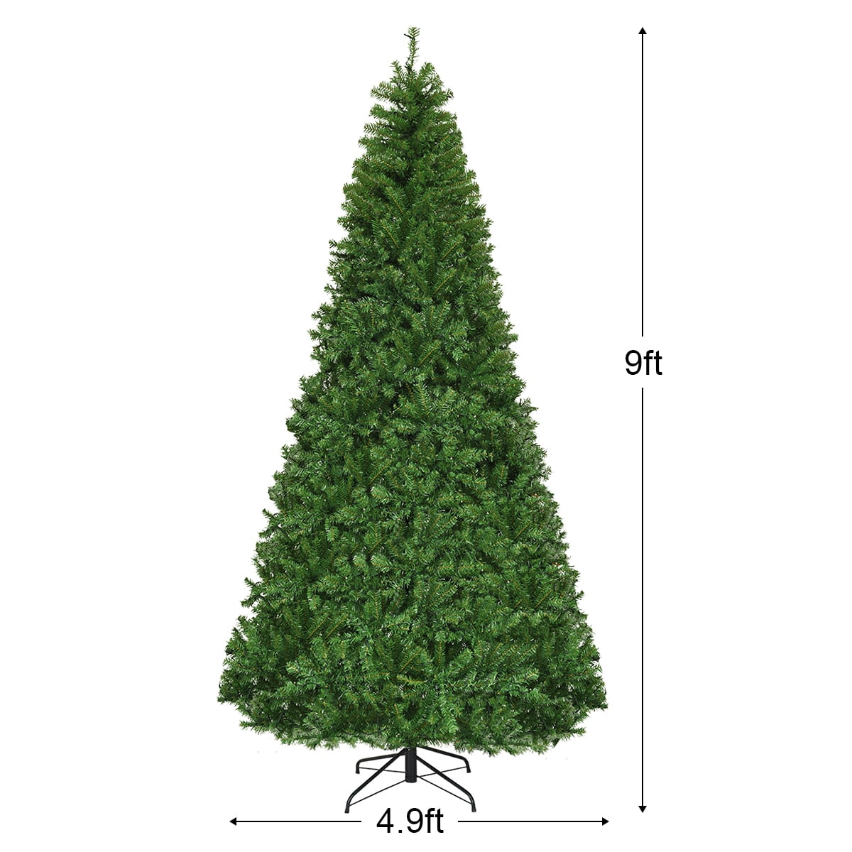 Costway 8Ft Pre-Lit Artificial Christmas Tree Hinged 750 LED Lights