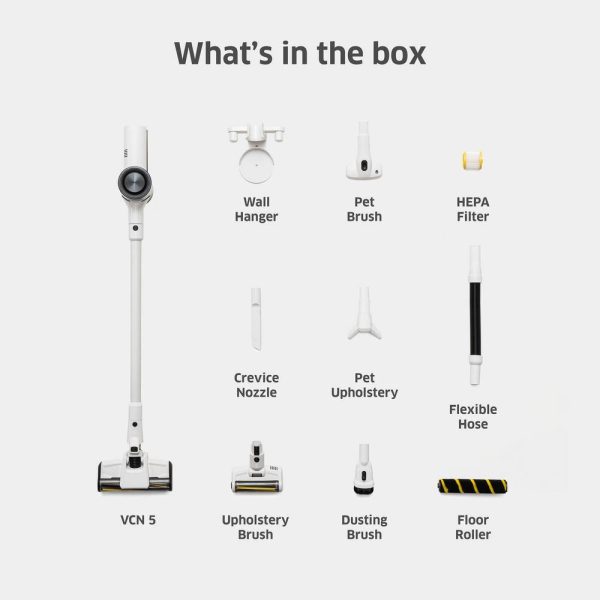 1.012-912.0 VCN 5 Bagless, Cordless Vacuum Cleaner Lightweight Stick Vacuum + Handheld Vacuum, 3-Speed Power Control, HEPA Filter
