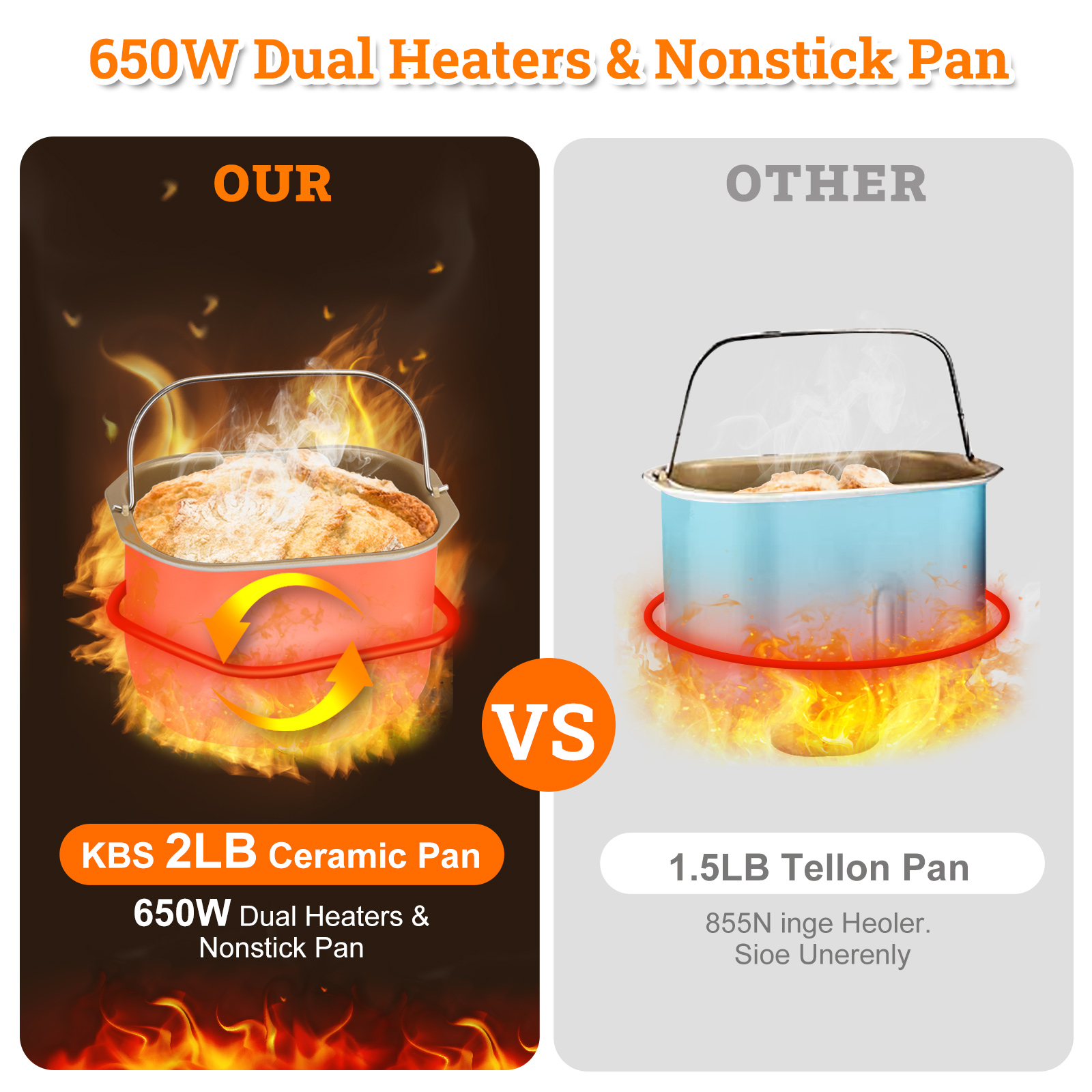 004 KBS 15-in-1 2LB Bread Maker Machine Fully Automatic LCD Display