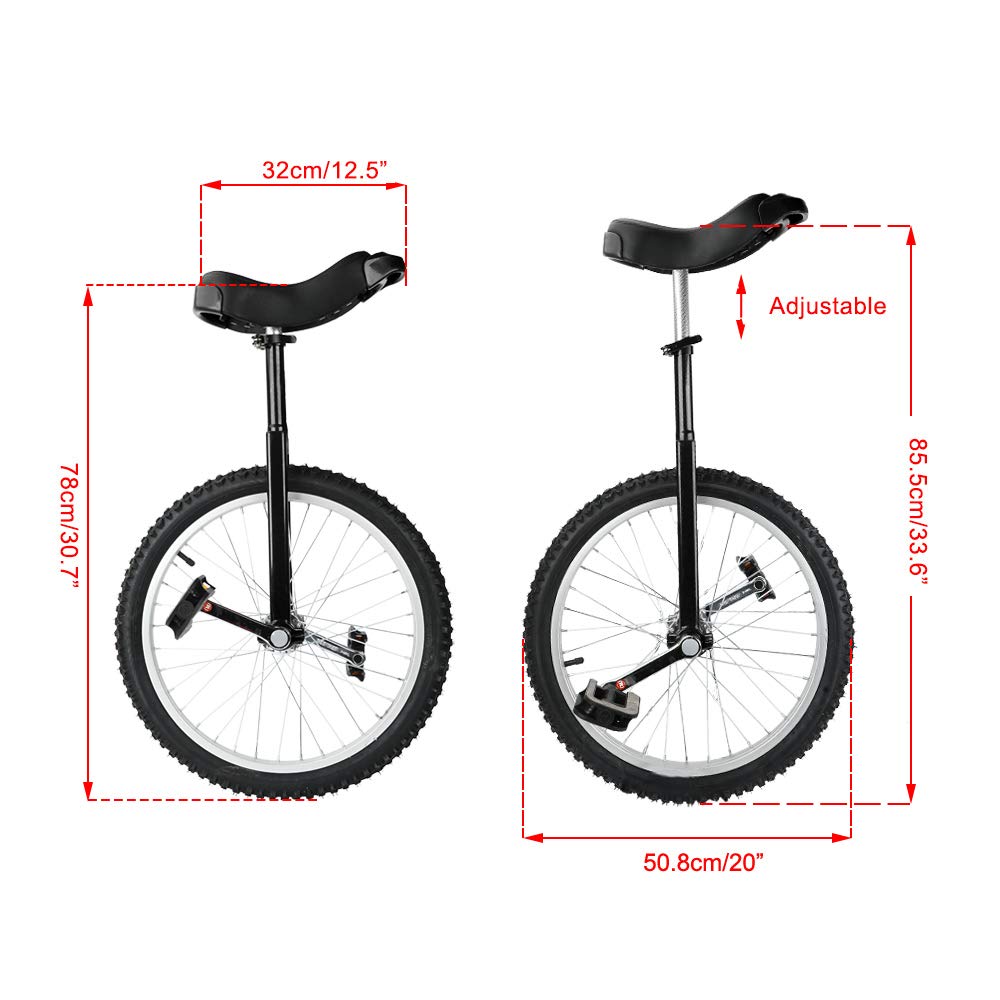 SUDOO Unicycle Skidproof Adjustable Exercise