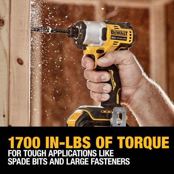 20V Max 20-volt Max Brushless Impact Driver (1-Battery Included, Charger Included and Soft Bag included)