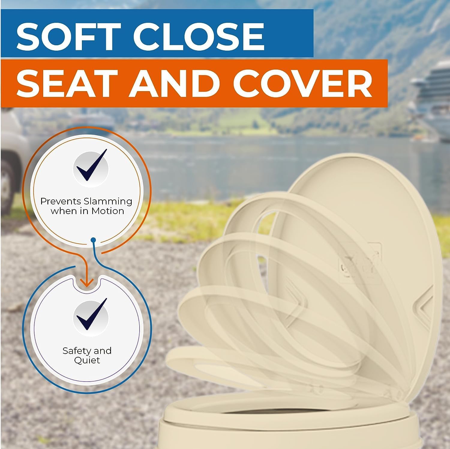 Toilet - Standard Height, Gravity Flush, Foot Pedal, Soft Close Lid with Sprayer Attachment