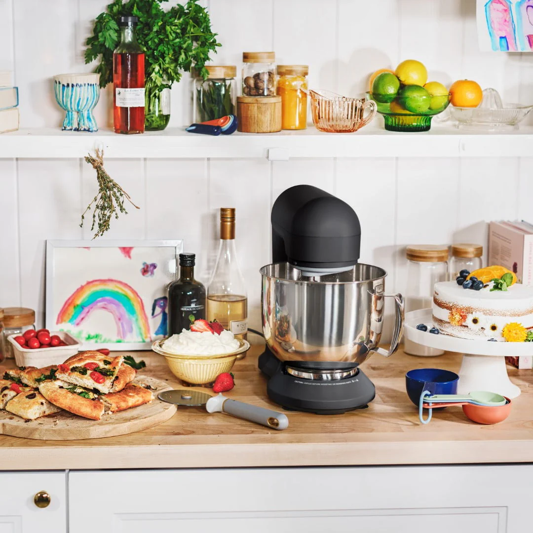 Beautiful 5.3 Qt Stand Mixer, Lightweight & Powerful with Tilt-Head, Black Sesame by Drew Barrymore