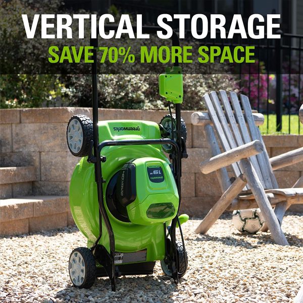 40V 19  Brushless (2-In-1) Lawn Mower, 4Ah USB (Power Bank) Battery and Charger Included MO40L414