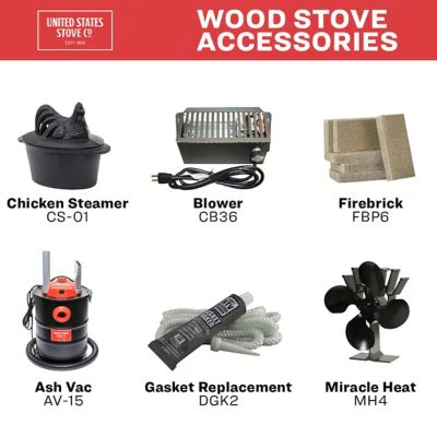 US Stove 750 Sq. ft. Tiny Wood Stove