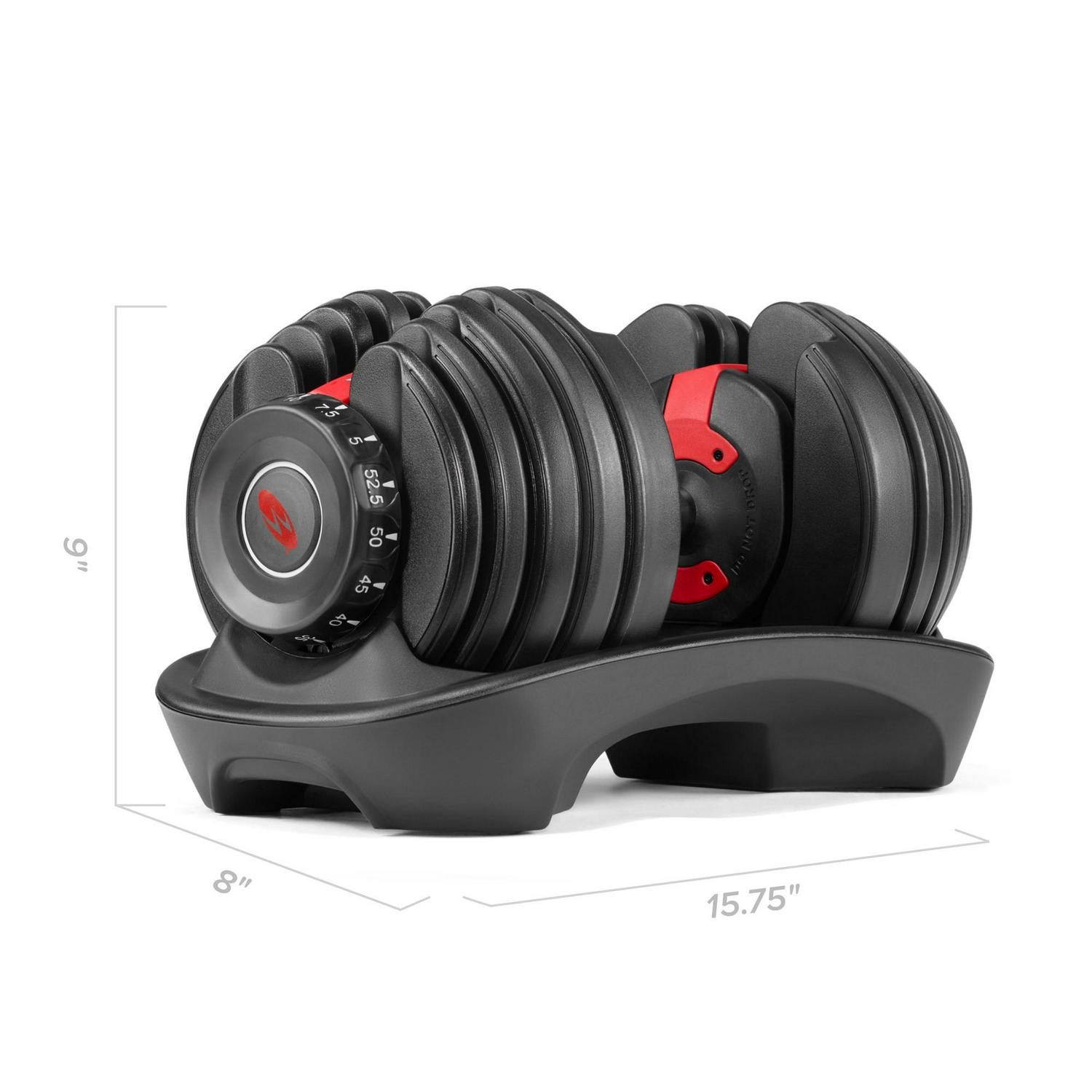 Bowflex SelectTech 552 Dumbbell, Adjustable, Single, Free 1-Year JRNY Membership