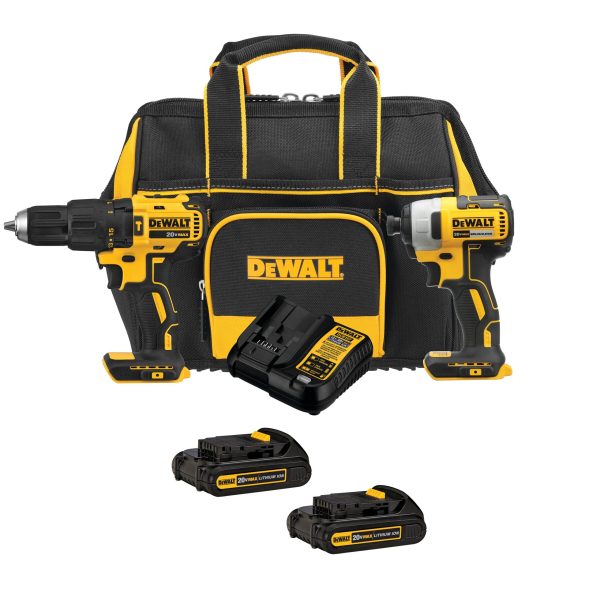 2-Tool 20-Volt Brushless Power Tool Combo Kit with Soft Case (2-Batteries and charger Included)