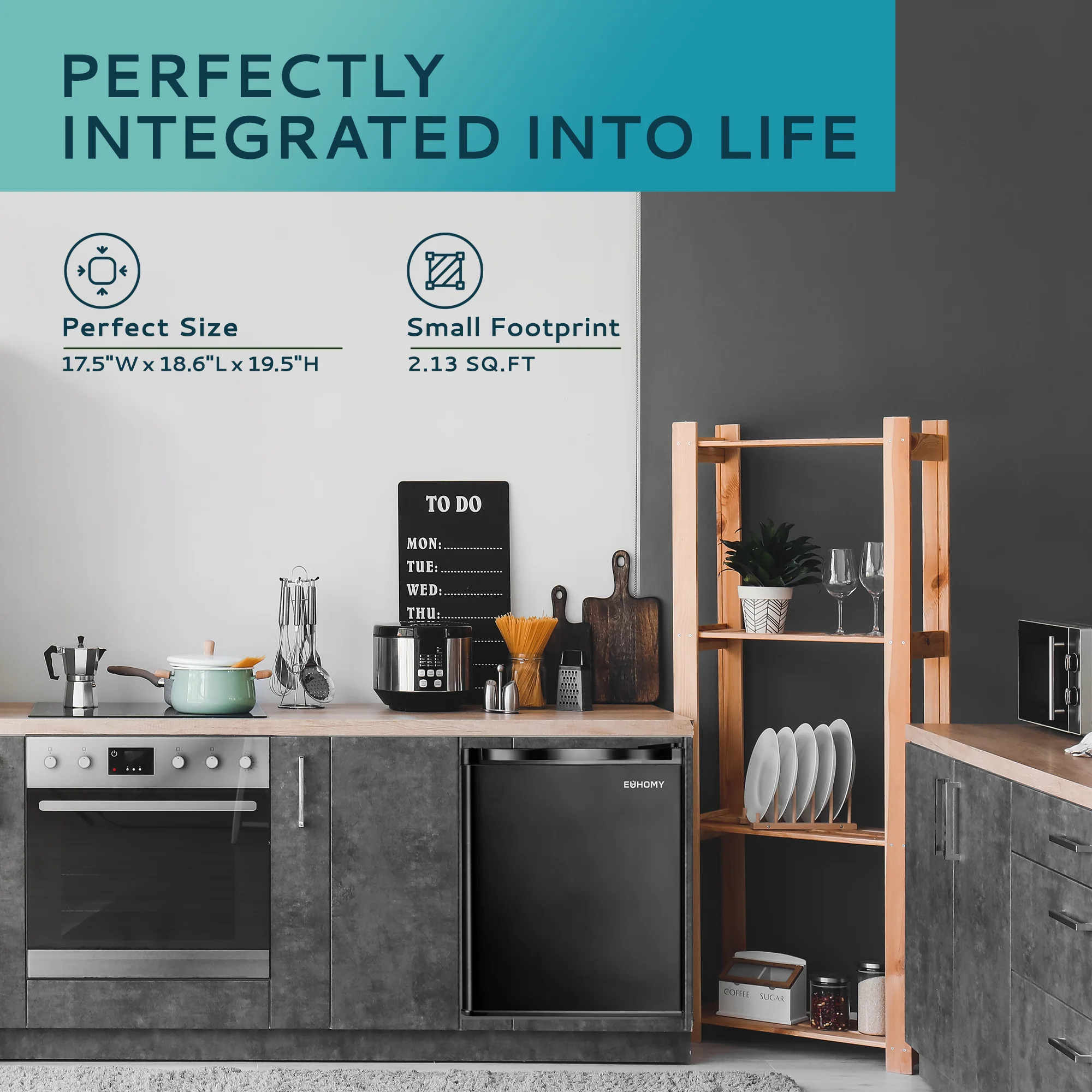 EUHOMY Compact Mini Freezer, Upright freezer Rapid Cooling