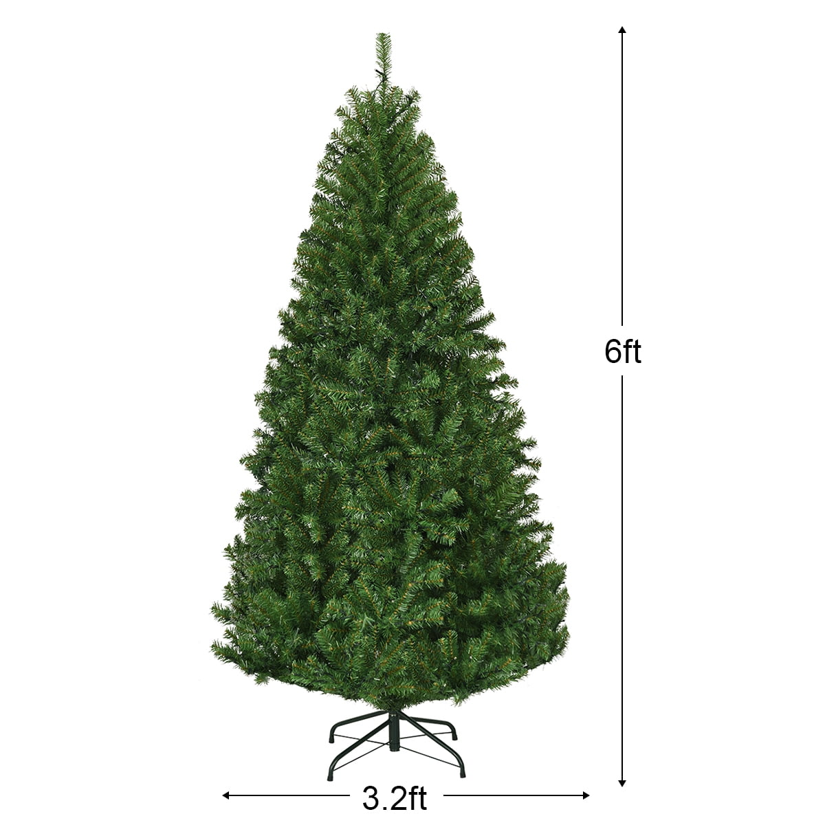 Costway 8Ft Pre-Lit Artificial Christmas Tree Hinged 750 LED Lights