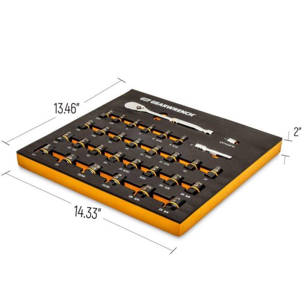 1008035640 Bolt Biter Ratchet Socket Set MM/SAE with EVA Foam Tray (31-Pieces)