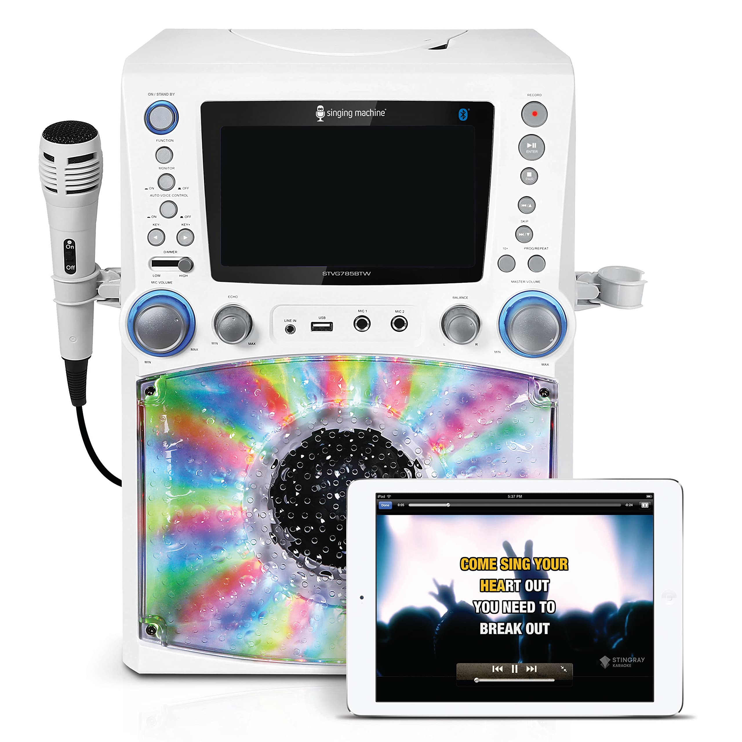 Singing Machine STVG785BTW Bluetooth Karaoke