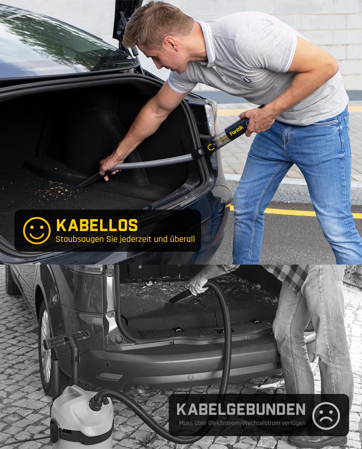 Fanttik 19000PA Slim V8 Apex Mini Car Vacuum