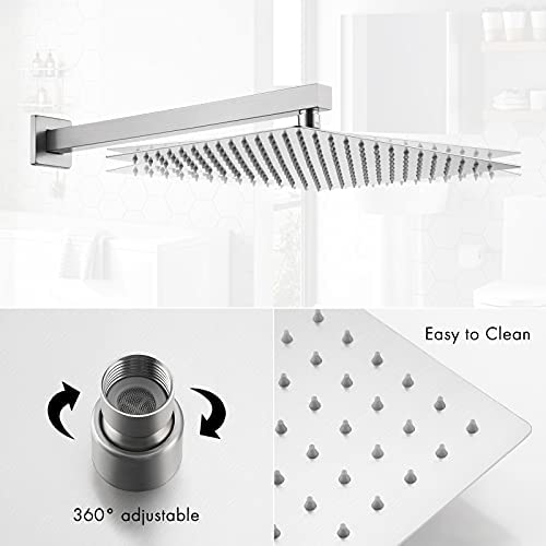 KES Shower System 12 Inch Rain Shower Head