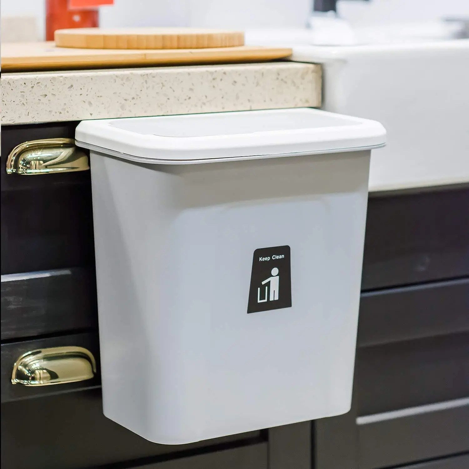 Wall Mount Kitchen Dustbin Garbage Can Cabinet