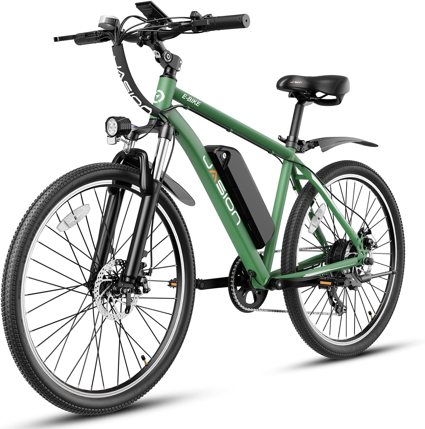 Jasion EB5 Electric Bike for Adults with 360Wh Removable Battery, 40Miles 20MPH Commuting Electric Mountain Bike with 350W Brushless Motor, 7-Speed, 26